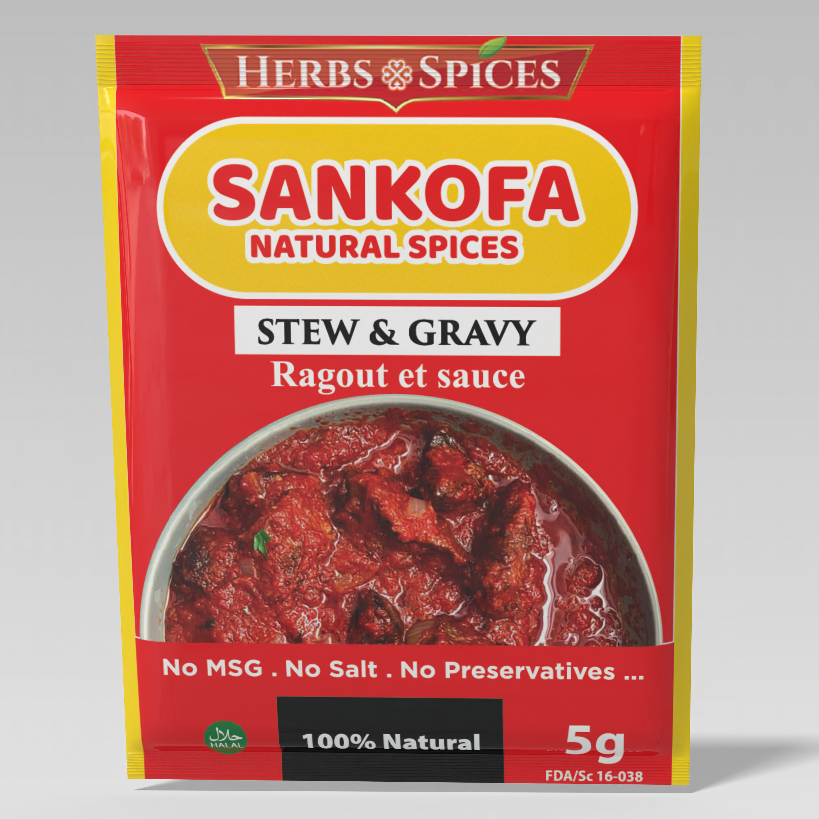 Sankofa Stew & Gravy Seasoning – West African Tomato Stew Spice Blend (12 Sachets, 5g)